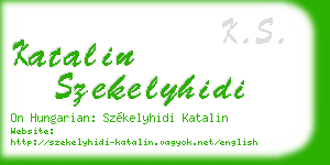 katalin szekelyhidi business card